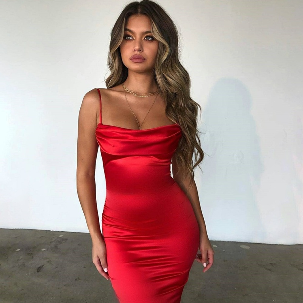Fancy red short dress